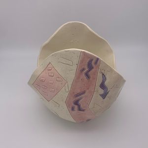 Vintage 1986 Abstract Pottery Vase by Barbara Demery Signed